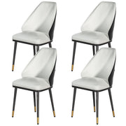 Artiss Dining Chairs Set of 4 Leather Seat Beige and Black UPHO-C-DIN-01-PU-WHX4