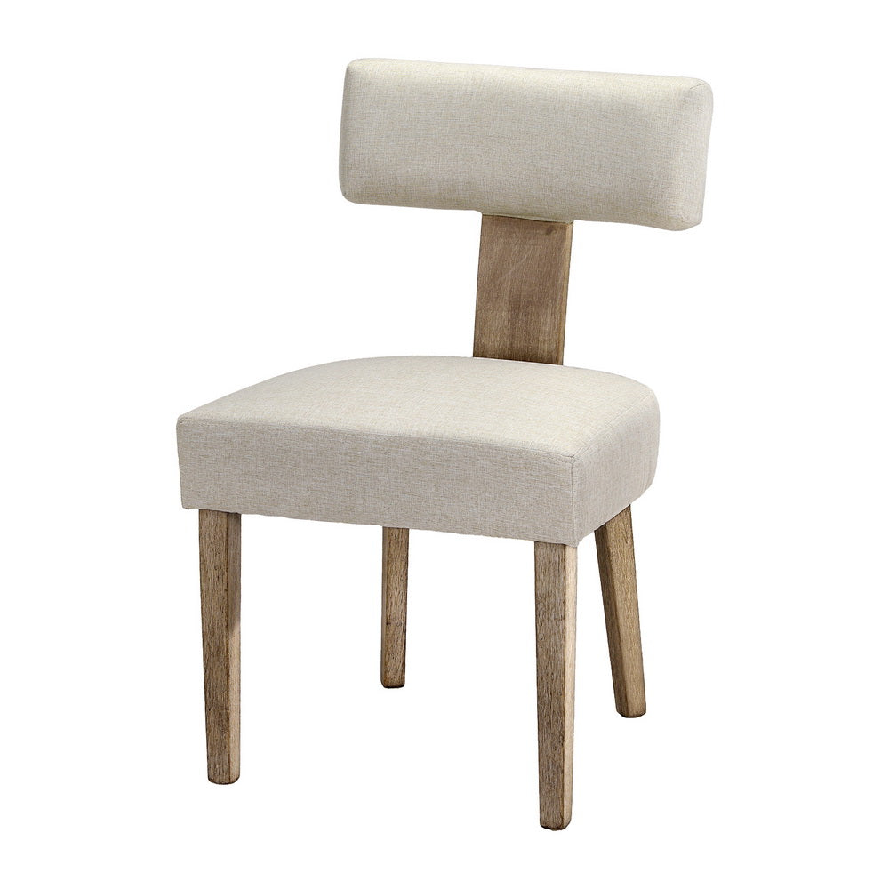 Artiss Dining Chairs Set of 4 Linen Fabric Wooden Beige UPHO-C-DIN-02-FA-BGX4