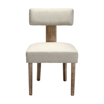 Artiss Dining Chairs Set of 4 Linen Fabric Wooden Beige UPHO-C-DIN-02-FA-BGX4