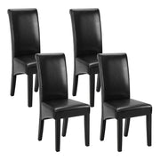 Artiss Dining Chairs Set of 2 Leather Parsons Chair Black UPHO-C-DIN-1016-BKX4