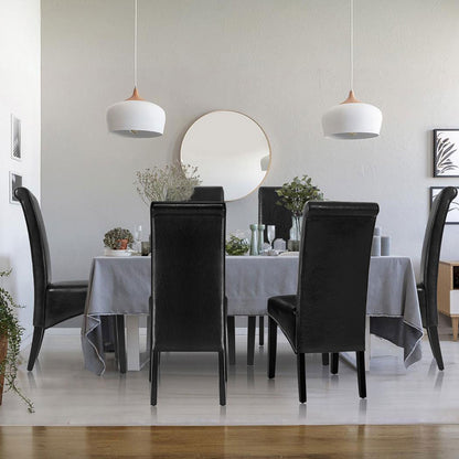 Artiss Dining Chairs Set of 2 Leather Parsons Chair Black UPHO-C-DIN-1016-BKX4