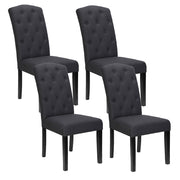 Artiss Dining Chairs Set of 4 Linen Parsons Chair Dark Grey UPHO-C-DIN-1026-GYX4