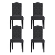 Artiss Dining Chairs Set of 4 Linen Parsons Chair Dark Grey UPHO-C-DIN-1026-GYX4
