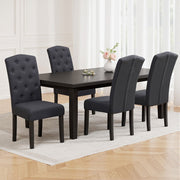 Artiss Dining Chairs Set of 4 Linen Parsons Chair Dark Grey UPHO-C-DIN-1026-GYX4
