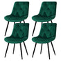 Artiss Dining Chairs Set of 4 Velvet Diamond Tufted Green UPHO-C-DIN-5218-VEL-GRX4