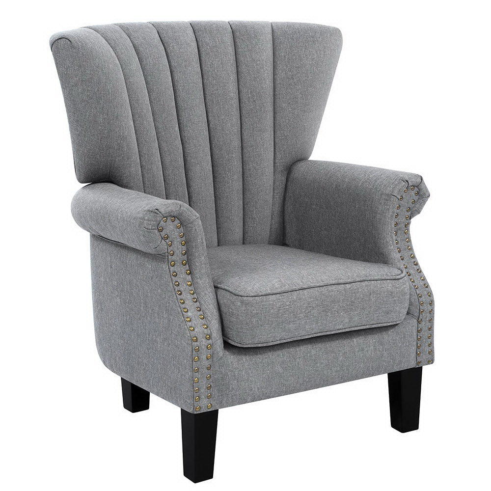 Artiss Armchair Wingback Grey Andrew UPHO-C-EMPO-GY