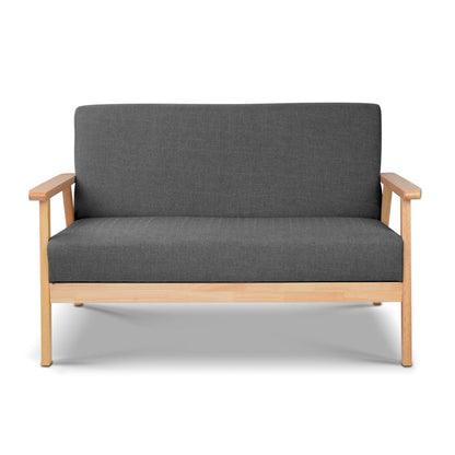 Artiss 2-Seater Sofa Armchair Skane UPHO-C-SOFA-8033-2S-GY