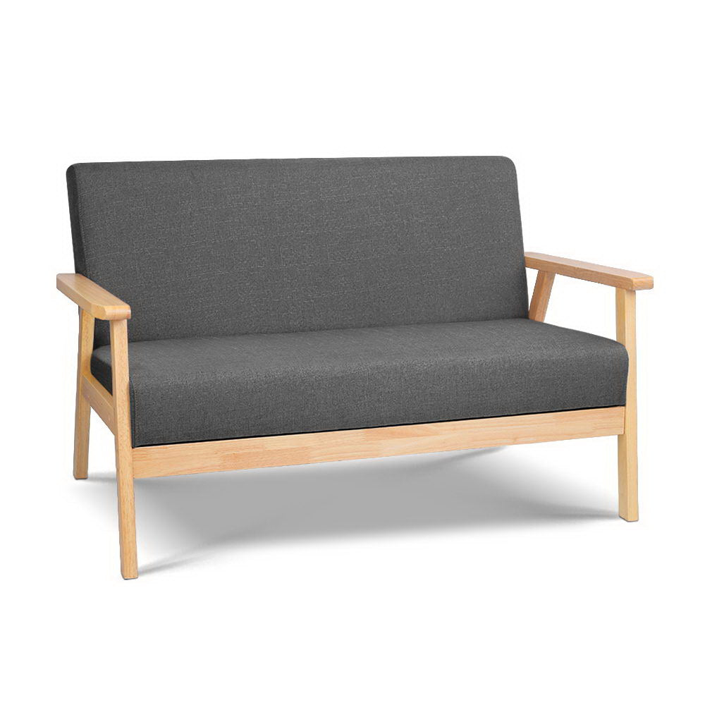 Artiss 2-Seater Sofa Armchair Skane UPHO-C-SOFA-8033-2S-GY