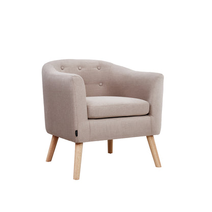 Artiss Armchair Tub Chair Beige Adora UPHO-D-ARM02-BG