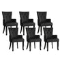 6x Artiss Dining Chairs Velvet French Provincial Armchair Black UPHO-D-DIN116-VEL-BKX6