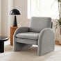 Artiss Armchair Accent Chair Lounge Tub Sofa Couch Curved Arm Seat Boucle Grey UPHO-E-ARM-02-TED-GY