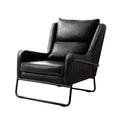 Artiss Armchair Accent Chair PU Leather Wingback Black UPHO-F-ARM-03-PU-BK