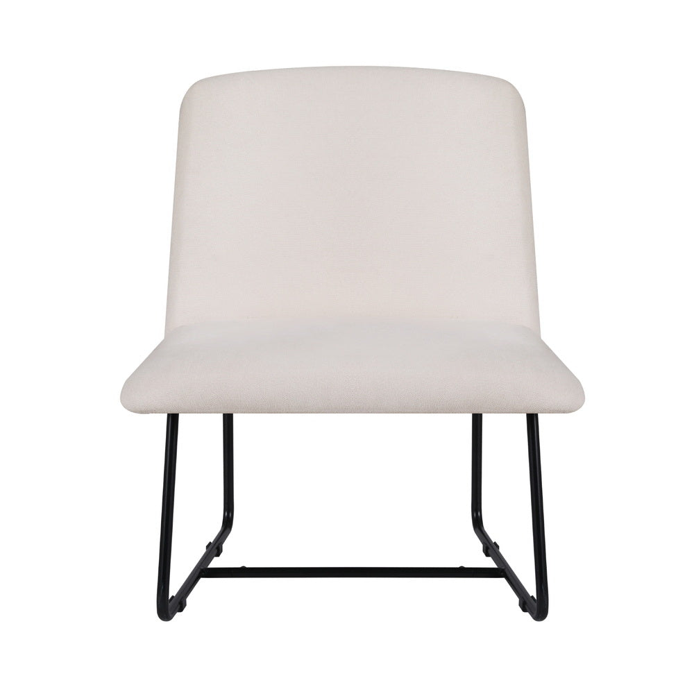 Artiss Accent Chair Armchair Cross Leg Beige UPHO-F-ARM-04-LIN-BG