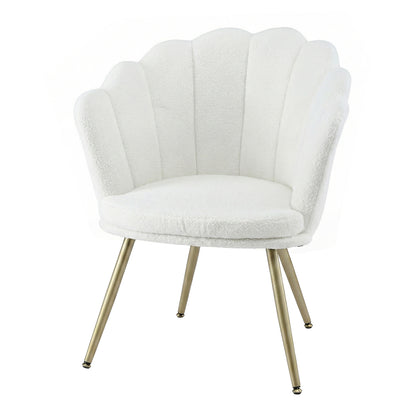 Artiss Armchair Teddy Fleece White Callista UPHO-H-5002-TED-WH