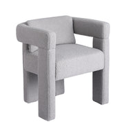 Artiss Armchair Accent Chair Lounge Sofa Couch Boucle Fabric Grey UPHO-K-ARM-TED-LG