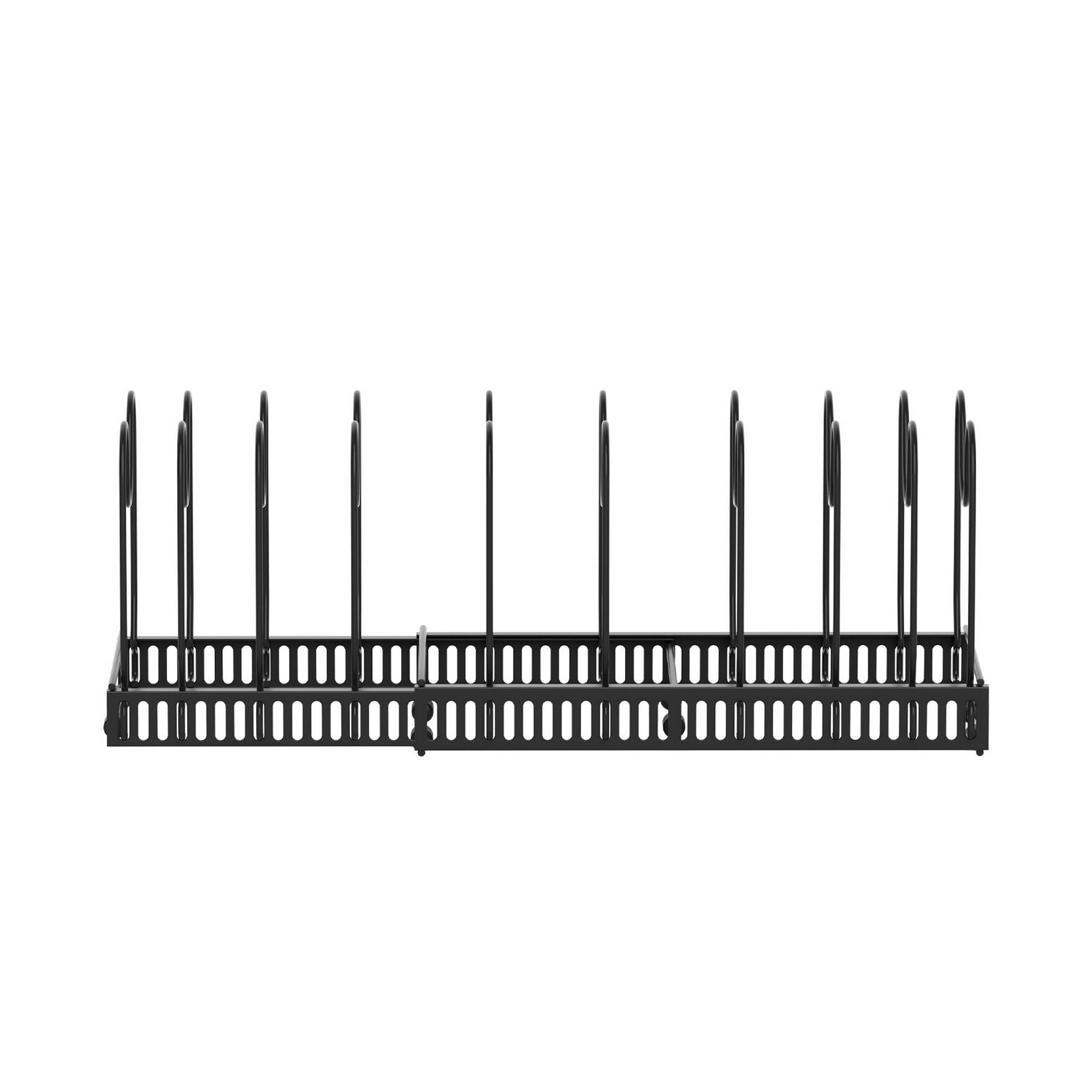 Artiss Expandable Pots and Pans Organizer Rack Cookware Holder Kitchen Cabinet Rack USS-A-PAN-BK