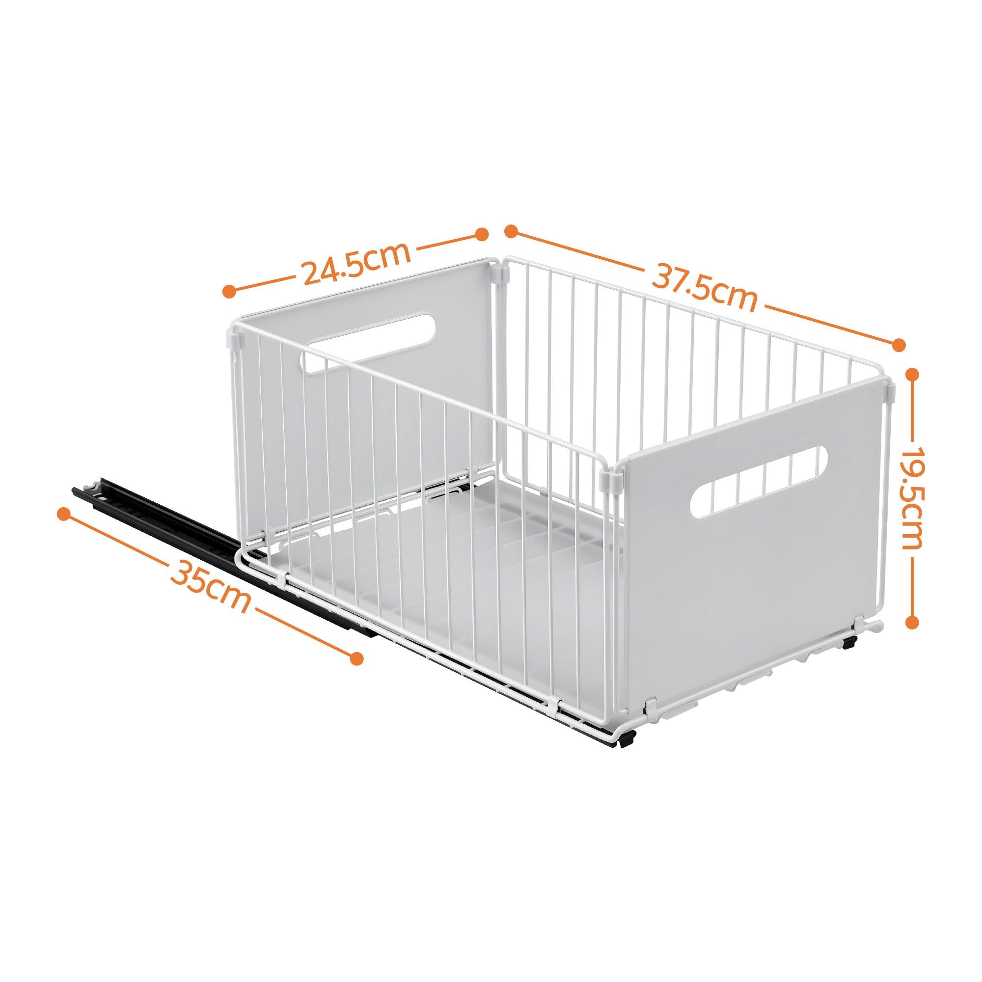Artiss 4 Pack Pull out Drawers for Cabinets Foldable Slide Out Drawers USS-A-PULL-IR