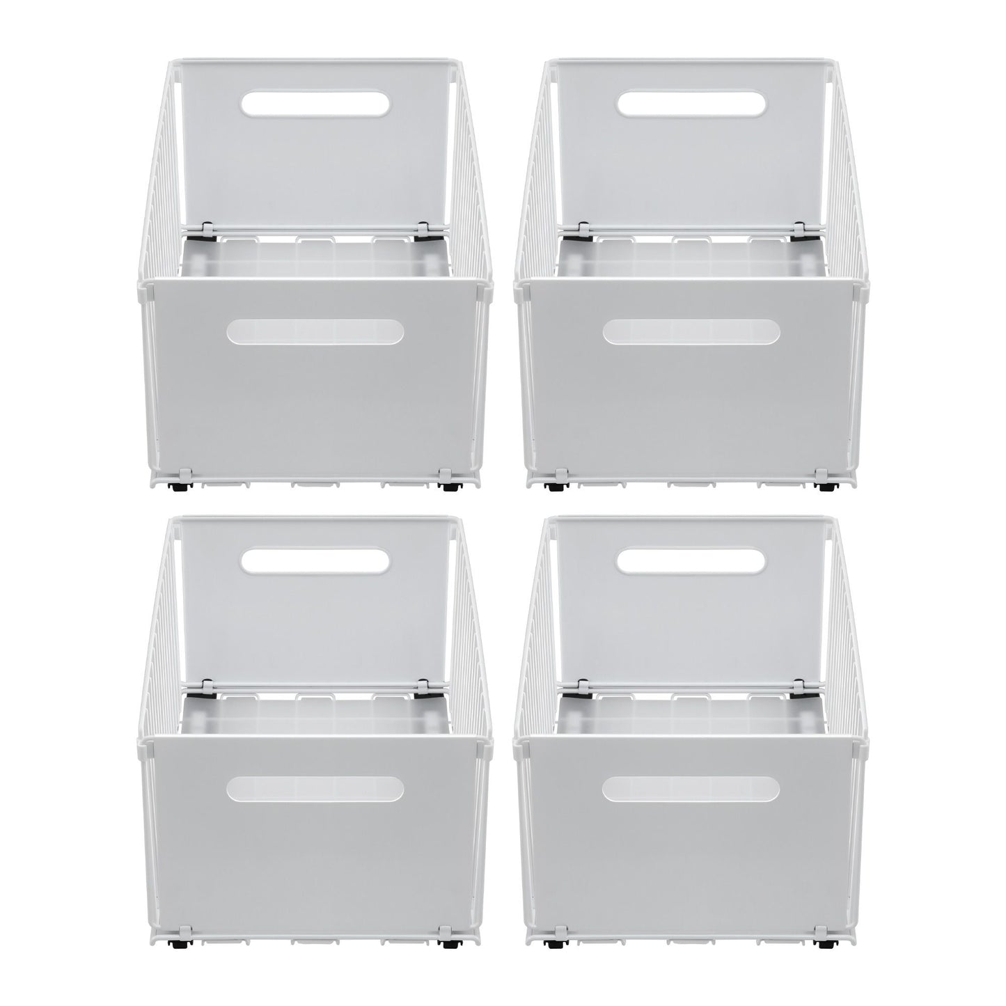 Artiss 4 Pack Pull out Drawers for Cabinets Foldable Slide Out Drawers USS-A-PULL-IR