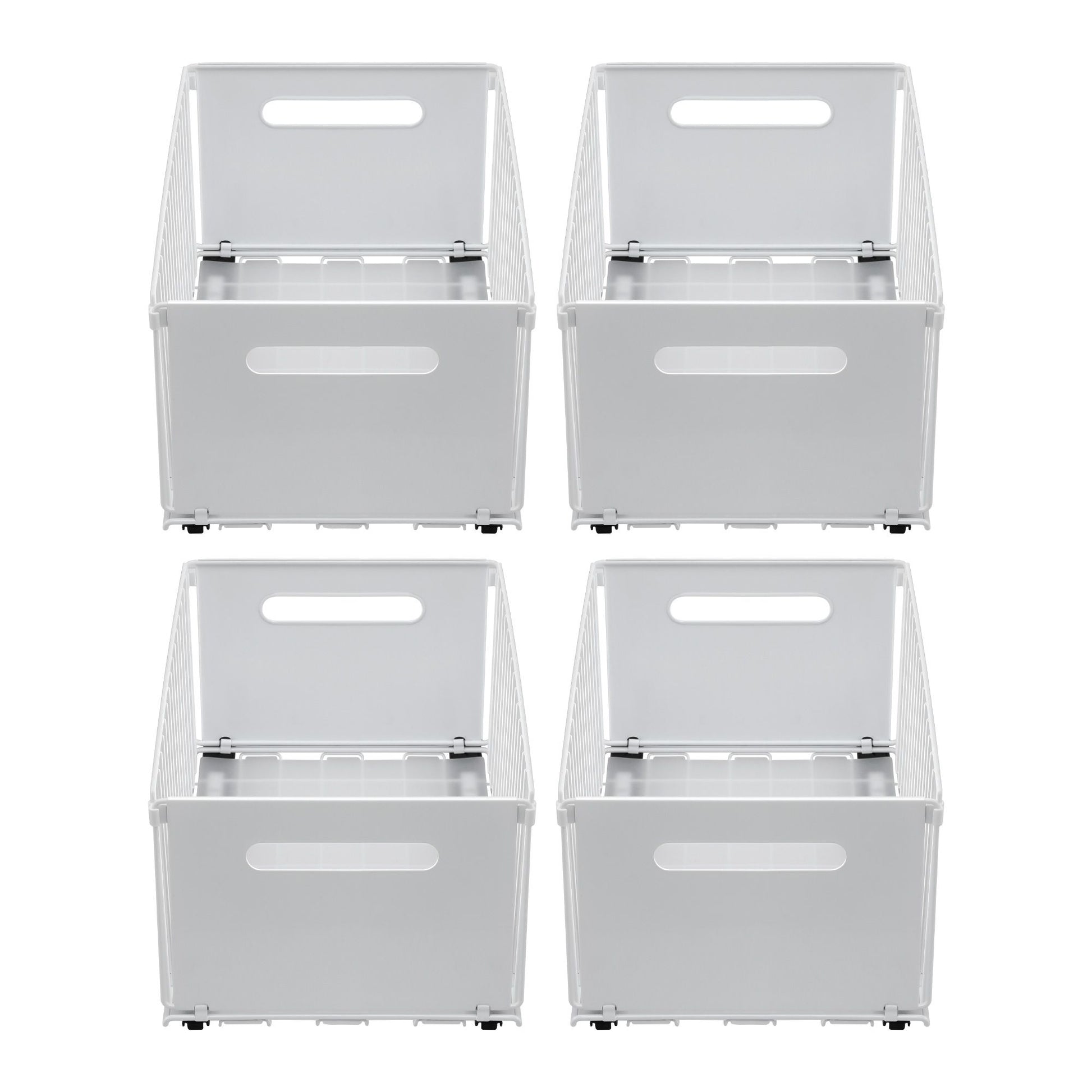 Artiss 4 Pack Pull out Drawers for Cabinets Foldable Slide Out Drawers USS-A-PULL-IR