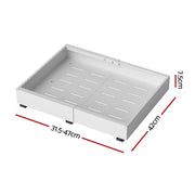 Artiss 2 Pack Pull Out Drawers for Cabinets Expandable Cabinet Organizer White USS-A-PULL-PL-WH