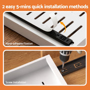 Artiss 2 Pack Pull Out Drawers for Cabinets Expandable Cabinet Organizer White USS-A-PULL-PL-WH