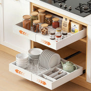 Artiss 2 Pack Pull Out Drawers for Cabinets Expandable Cabinet Organizer White USS-A-PULL-PL-WH