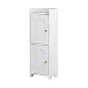 Artiss Bathroom Storage Cabinet 2-Tier Slim Toilet Organizer Adjustable White FURNI-N-BATH-AZ02-WH