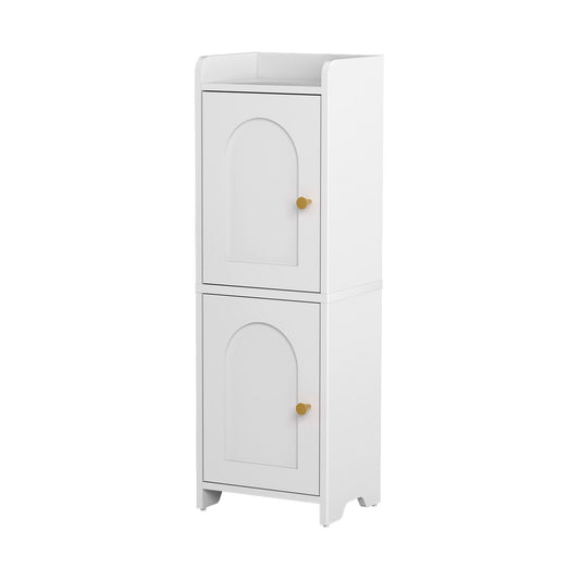 Artiss Bathroom Storage Cabinet 2-Tier Slim Toilet Organizer Adjustable White FURNI-N-BATH-AZ02-WH