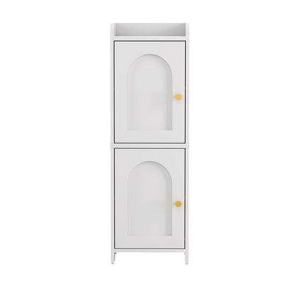 Artiss Bathroom Storage Cabinet 2-Tier Slim Toilet Organizer Adjustable White FURNI-N-BATH-AZ02-WH