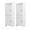 Artiss 2x Bathroom Storage Cabinet 2-Tier Slim Toilet Organizer Adjustable White FURNI-N-BATH-AZ02-WHX2
