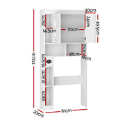 Artiss Bathroom Storage Cabinet Over The Toilet Organiser Laundry Shelf Holder FURNI-N-SAVE-172-WH