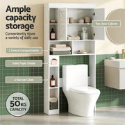 Artiss Bathroom Storage Cabinet Over The Toilet Organiser Laundry Shelf Holder FURNI-N-SAVE-172-WH