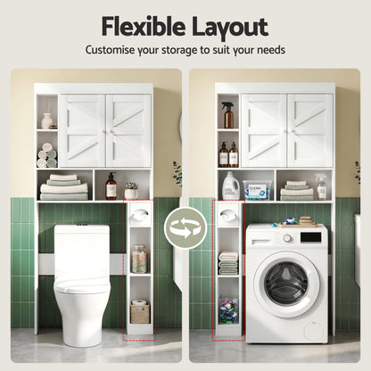 Artiss Bathroom Storage Cabinet Over The Toilet Organiser Laundry Shelf Holder FURNI-N-SAVE-172-WH