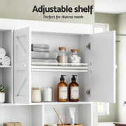 Artiss Bathroom Storage Cabinet Over The Toilet Organiser Laundry Shelf Holder FURNI-N-SAVE-172-WH