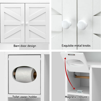Artiss Bathroom Storage Cabinet Over The Toilet Organiser Laundry Shelf Holder FURNI-N-SAVE-172-WH