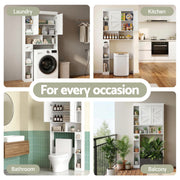 Artiss Bathroom Storage Cabinet Over The Toilet Organiser Laundry Shelf Holder FURNI-N-SAVE-172-WH