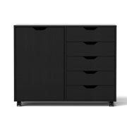 Artiss Mobile Filing Cabinet 5 Drawer with Door Modern Storage Cabinet Printer Stand FURNI-Q-FC-5D-BK