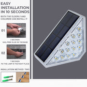 Dimnezz Solar Warm White Triangle Step Lights V1003-DMS101-SOSL80LM-WRMWHT-4PK