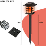 Dimnezz Solar Powered Waterproof LED Stake Lights V1003-DMS102-GRDSLO-BK-12PK