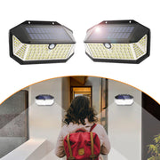 Dimnezz 5-Sided Human Induction Outdoor Garden LED Lamp V1003-DMS103-OSL120LED-BK-2PK