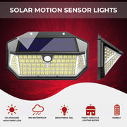 Dimnezz 5-Sided Human Induction Outdoor Garden LED Lamp V1003-DMS103-OSL120LED-BK-2PK