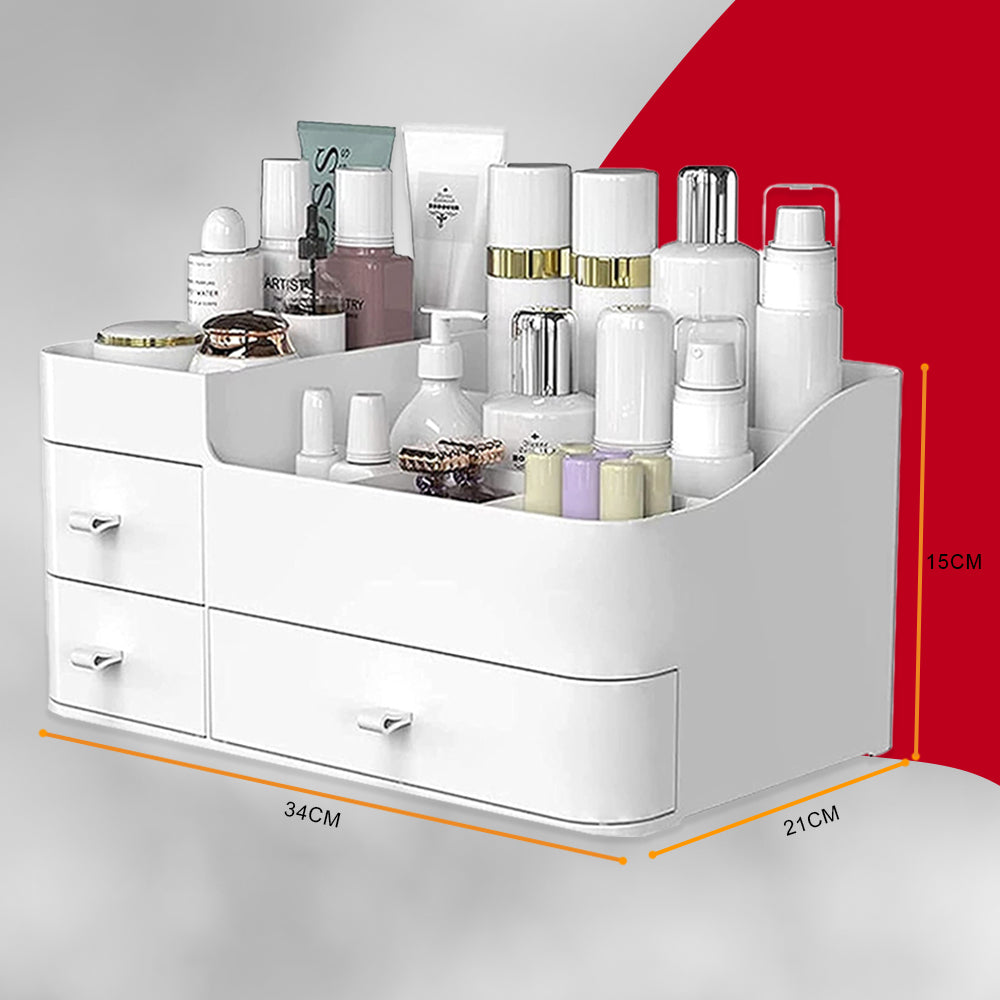 Fashyni Cosmetic Skincare Storage Box with Drawers V1003-FNS101-MKO-WHT