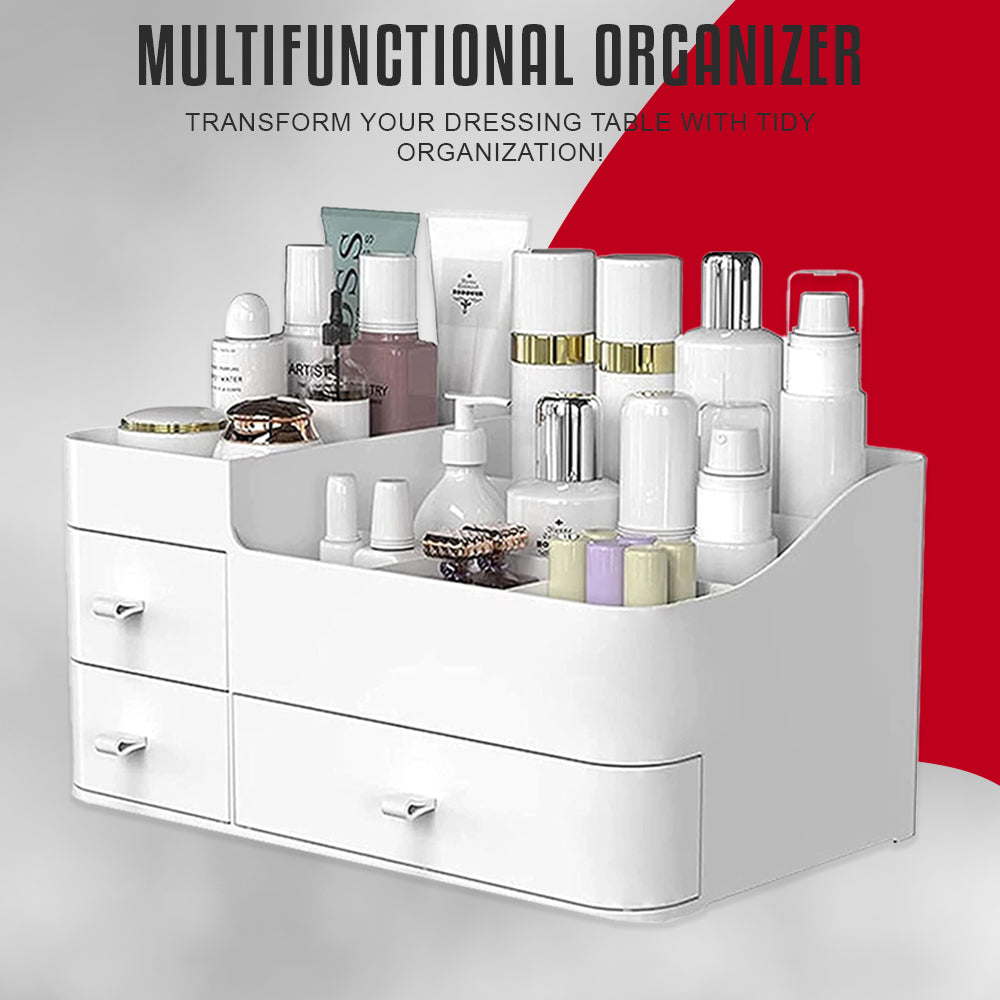 Fashyni Cosmetic Skincare Storage Box with Drawers V1003-FNS101-MKO-WHT