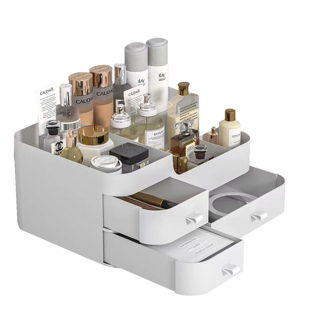 Fashyni Cosmetic Skincare Storage Box with Drawers V1003-FNS101-MKO-WHT