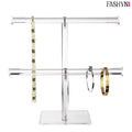 Fashyni Acrylic Jewelry Necklace and Bracelet Stand Organizer V1003-FNS102-JDH-CLR