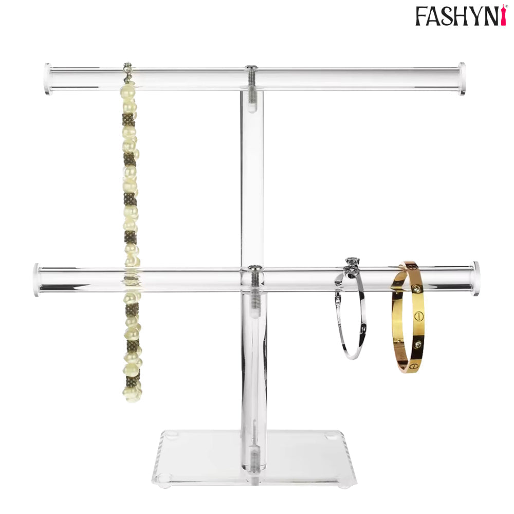 Fashyni Acrylic Jewelry Necklace and Bracelet Stand Organizer V1003-FNS102-JDH-CLR