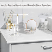 Fashyni Acrylic Jewelry Necklace and Bracelet Stand Organizer V1003-FNS102-JDH-CLR