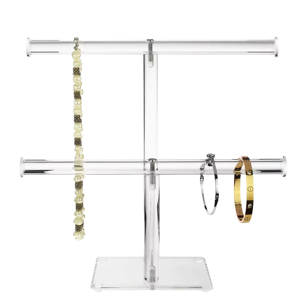 Fashyni Acrylic Jewelry Necklace and Bracelet Stand Organizer V1003-FNS102-JDH-CLR