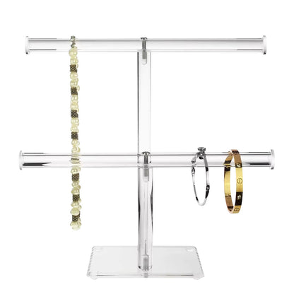 Fashyni Acrylic Jewelry Necklace and Bracelet Stand Organizer V1003-FNS102-JDH-CLR