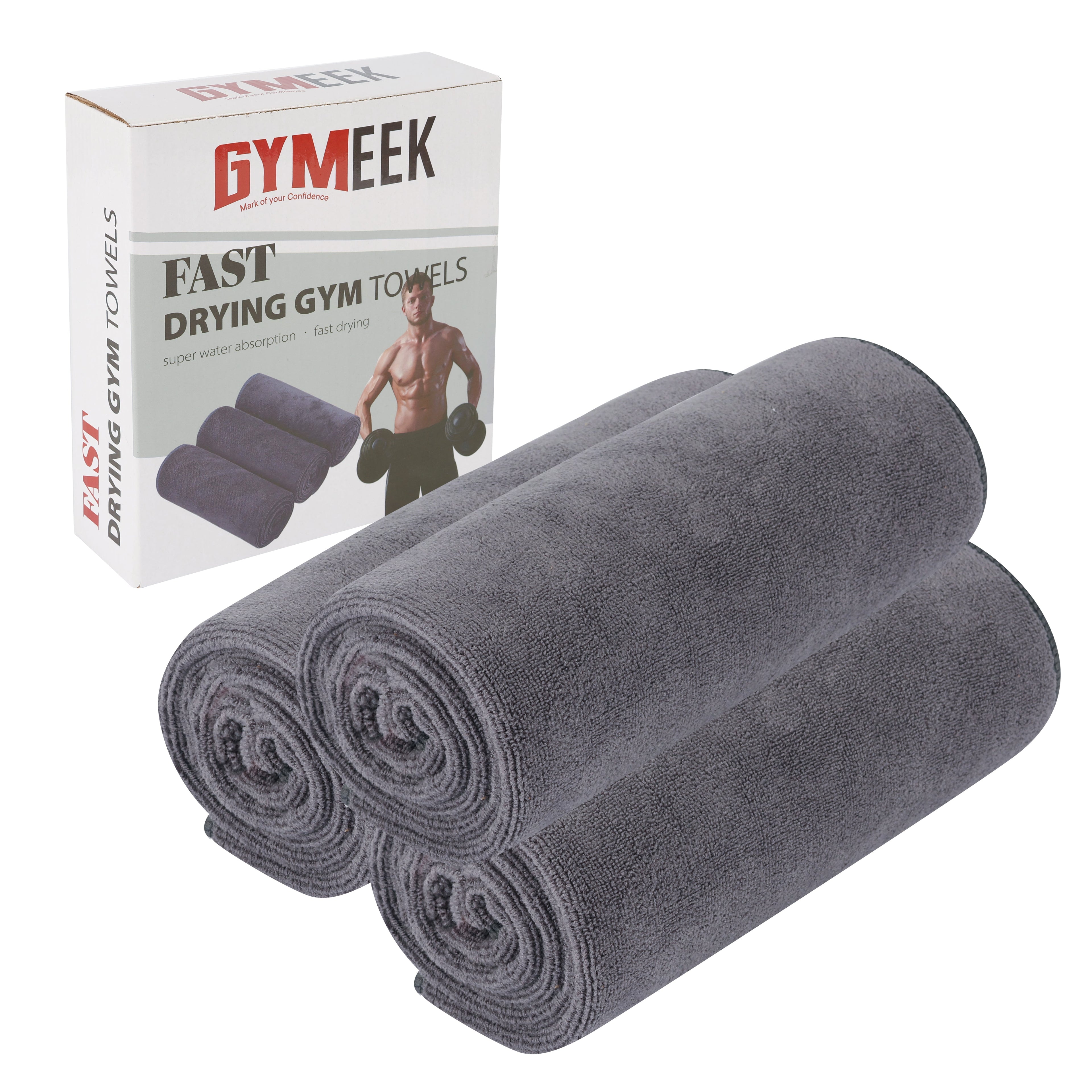 Gymeek Microfiber Gym Towel Set of 3 V1003-GMK-TWL-SBS001-GRY-FBM